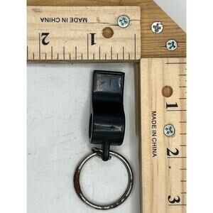 Vintage SERO P-38 Black Whistle Keychain Made in USA Collectible Accessory